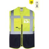 FBS Mühendis Yeleği Olympus High Vis Warning Vest Myform - Sarı - Lacivert