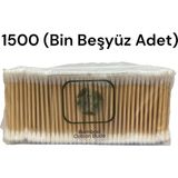 Fbw 1500 Adet Kulak Temizleme Pamuğu Çubuğu Çöpü Bambu Sürdürülebilir Vegan Ürün Organik - 3 ADET 500 LÜ PAKET