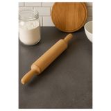 FBZhome 1 Adet Ahşap Hamur Açma Oklavası Hamur Açıcı Merdane Pürüzsüz Oklava Pizza Börek Açma 44 Cm