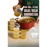 FBZhome 1 Adet Sızdırmaz 120 ml Mini Saklama Kabı Sosluk Buzluk Kabı, Et Suyu, Kemik Suyu, Sos Kabı Mutfak