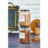 FBZhome 2li Filtre Kahve & Türk Kahvesi Saklama Kabı 850 Ml Cam Kavanoz