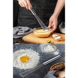 FBZhome Ayarlanabilir Paslanmaz Çelik Metal Boncuk Top Uçlu Çırpıcı Sos Karıştırıcı Top Uçlu Yumurta Çırpıcı