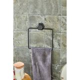 FBZhome Yapışkanlı Kare Siyah Havluluk Askısı Banyo Düzenleyici