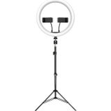 FC R68 12.5'' Çift Telefon Tutuculu Ring Light - Tiktok - Youtube - Kuaför - Makyaj - (Işık Ayağı He