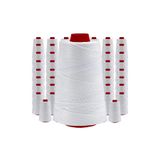 FDM Çuval Ağzı Dikiş Makinesi İpi 5 Kat Beyaz %100 Polyester Konik Makara Çuval ve Torba Ağzı Kapatma İpliği 120 Adet