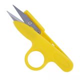 Fdm Golden Eagle Tc-801 Sarı Parmaklı İplik Temizleme Makası 12 Cm Yaylı Plastik Saplı Çıt Makas