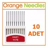 Fdm | Orange | Ev Tipi Aile Dikiş Makina İğnesi | 11 Numara | Hax1 | 11/75 | 1 Paket 10 Adettir | Tüm Ev Tipi Marka Makineler İle Uyumludur