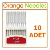 Fdm | Orange | Ev Tipi Aile Dikiş Makina İğnesi | 12 Numara | Hax1 | 12/80 | 1 Paket 10 Adettir | Tüm Ev Tipi Marka Makineler İle Uyumludur