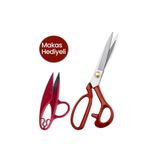 FDMSTAR 10 İnç (25cm) Kırmızı Saplı Profesyonel Paslanmaz Çelik Terzi Makası Y14.01543