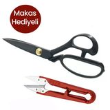 Fdmstar 9 Inc (22,5Cm) Siyah Sapli Profesyonel Paslanmaz Celik Terzi Makasi