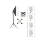 fdox 4 Duylu Softbox ,2m Işık Ayağı , 4x20 Wat Led Lamba (7200 Lümen), sabit ışık,sürekli ışık
