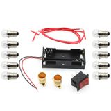 FDXGYH Elektrik Devresi Deney Kiti, 1 set Kendin Yap Devre Deneyi Küçük Ampul Işıklandırma kiti Pil Kutusu Lamba Tutucu Anahtar Ev Okul Çocuklar için Eğitim Kiti