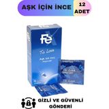 Fe To Love İnce Prezervatif Aşk İçin 12 Adet Yüksek Hassasiyet ve Güvenlik