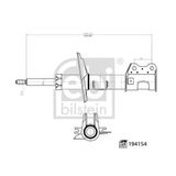 Febi 194154 Amortisör Ön Aks Sağ Citroen Fiat Peugeot 344617