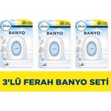 Febreze Banyo 3'lü Set Oda Kokusu Temiz Çarşaf Ferahlığı Esans Özelliği ile 45 Gün Süren Ferahlık