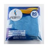 Febris Mikrofiber Temizlik Bezi Mavi 20li