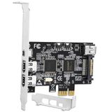 FebSmart 4 Bağlantı Noktalı PCIE Firewire 400 1394A Genişletme Kartı, Texas Instruments TI TSB43AB23, Windows ve MAC Masaüstü Bilgisayarlarda Tak ve Çalıştır, 3X 6Pin ve 1X 4Pin 1394A Bağlantı