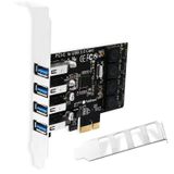 FebSmart PCIE 4 Bağlantı Noktalı Süper Hızlı 5Gbps USB 3.0 Genişletme Kartı, Windows 11, 10, 8.x, 7, Vista, XP Masaüstü Bilgisayarlar, Dahili FebSmart Kendinden Güç Teknolojisi, Ek Güç Kaynağına Gerek