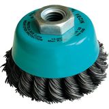 Fecin Lar250601Bkm14D Paslanmaz Çelik Burgulu Çanak Tel Fırça 65 Mm Yüksek Hız