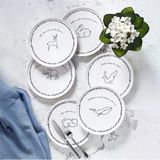 Fecra Animal 6 Parça Pasta Tabağı Seti