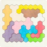 Fed Concept Ahşap Altıgen Petek Blok 11 Parçalı Puzzle