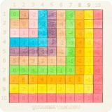Fed Concept Ahşap Doğal Renklendirilmiş Pratik Çıkartma Tablosu 100 Parçalı Puzzle