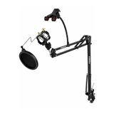 FEDDY Profesyonel Masa Tipi Mikrofon Standı Seti Telefon Tutucu Pop Filtre Shock Mount Yaylı Askı Standı