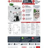 Federal FK2R 2X40A 30MA 10KA Ac Kaçak Akım Rolesi Otomatik Kaldırma Yeniden Başlatma Kurma Ünitesi (220 Volt Kaçak Akım ve Kurma Ünitesi Dahil)