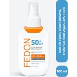 Fedon Kabin Boy Spf 50 Güneş Kremi Suya Dayanıklı Uva Uvb Arbutin Vitamin B Kolajen Yüksek Koruma Güneş Kremi 100ML