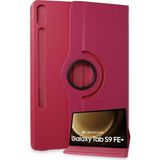 Feedback Newface Samsung Galaxy X610 Tab S9 Fe Plus 12.4 Kılıf 360 Tablet Deri Kılıf - Pembe