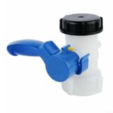 Feegow IBC Konteyner Kapaklı Valf Çıkış Musluk Adaptörü Stopcock 62 mm Yağmur Suyu Depolama Tankları için, Kaçak Kontrolü, Sıcaklığa Dayanıklı -20 ° C ila 70 ° C, Kolay Kullanım