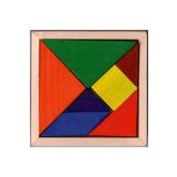 FEEL Ahşap Tangram Zeka Gelişim Eğitici Oyuncak Orta Boy Üst Kalite 15*15 cm