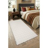 FeelHome Bubble Tavşan Tüyü, Kaymaz Süet Taban, Süper Soft, Ultra Lüks, Yıkanabilir Halı BUBBLEHALI