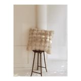 FeelHome Bubble Tavşan Tüyü, Yumuşacık, Çift Taraflı, Gizli Fermuarlı Pofuduk Kırlent Kılıfı 40x40 Camel