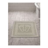 FeelHome Süper Su Emici Pamuk Kilim Dokuma Banyo Ayak Paspası&Havlusu 40x60 Bej