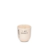 Feeling Good Inside I Am Crazy Mood Handmade Seramik Kahve Fincanı - Gümüş