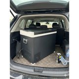 Feer Teknoloji 50L Taşınabilir Kompresörlü Araç Buzdolabı – Çift Bölmeli, Uygulama Kontrollü Outdoor Dondurucu 12-220 Volt Dönüştürücü hediye. - 50,1 lt - Siyah