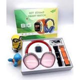 Feer Teknoloji H27 Ultra Akıllı Saat Seti – Kulak Üstü Bluetooth Kulaklık + 3 Kordonlu Premium - Gri