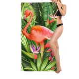 Feeuoai Yetişkin Büyük Boy Plaj Havlusu Flamingo Kum Geçirmez Mikrofiber Kadın Plaj Havlusu Hızlı Kuru Hafif Seyahat Havlu 30x70 inç