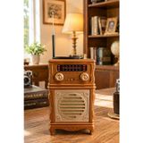 Feexot Fx-2502B Retro Nostaljik Radyo - Bluetooth Hoparlör, Usb, Tf Kart, Aux Girişli Şarjlı Radyo
