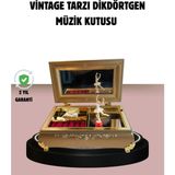 Feifei Balerinli Müzikli Takı Kutusu Piyano Tasarım Kız Çocuk Hediyelik - FEİ4952-1563 - Çok Renkli