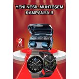 Feifei Ikili Set Akıllı Saat ve Bluetooth Kulaklık Kablosuz Uzun Pil Ömrü Spor Modlar - FEİ9154-385 - Çok Renkli