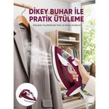 Feifei Yeni Nesil Kırmızı Buharlı Ütü 2200 Watt Seramik Tabanlı Yüksek Buhar Gücü - FEİ6035-918 - Çok Renkli