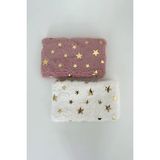 Feinas Yıldız Pelüş Clutch Çanta - Pembe
