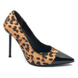 Feles İnce Topuklu Leopar Desenli Stiletto Kadın Ayakkabı