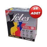 Feles Ultra Light Kedi Kumu 8 Lt X4 Kokusuz Topaklaşan İnce Taneli Güvenli Formül