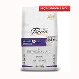 Felicia 1 kg Düşük Tahıllı Kısırlaştırılmış Somonlu HypoAllergenic Kedi Maması