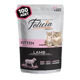 Felicia 100x85 gr Kuzulu Tahılsız Pouch Konserve Yavru Kedi Maması