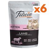 Felicia 6x85 gr Pouch Kitten Kuzu Etli Yavru Tahılsız Kedi Yaş Maması