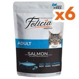 Felicia 6x85 gr Pouch Somon Etli Tahılsız Kedi Yaş Maması